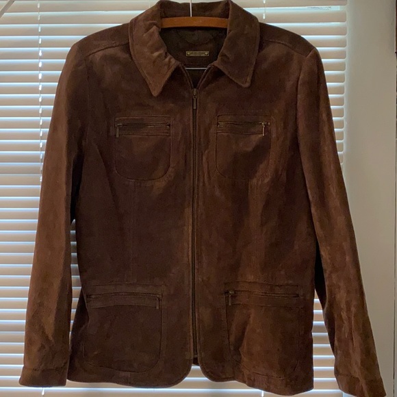 I.E. Lined Suede Jacket -Size PL